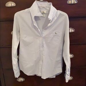 Blue button down Lacoste shirt